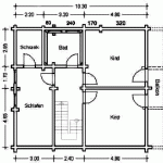 Holzhaus-Rundbohlen-Rundbalken-Wohnhaus-grundriss-WB02_1_obergeschoss