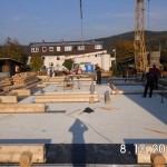blockhaus-aufbau-erste balkenlagen-mueller
